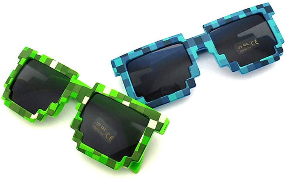 Katzco Pixel - anteojos de Sol para Fiestas de cumpleaños para niños y Adultos, 12 Unidades