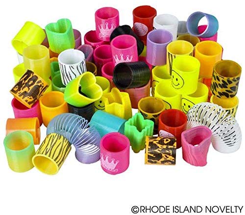 Kicko surtido de resorte de bobina de 1.5 pulgadas – Paquete de 72 resortes de bobina – recuerdos de fiesta, ideas, premios de carnaval, bolsas de relleno de Goody, calcetines de calcetín, dulces de cesta de Pascua, premios de clase, actividad de juego