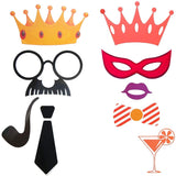 FRESHME DIY Photo Booth Props Kit - 90pcs PhotoBooth Prop Funny Atrezzo Favorecer Incluyendo Cómica Divertida Creativa Bigotes Gafas Pelo Arcos Sombreros Labios para el Partido Boda Cumpleañosde