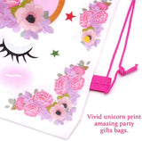 Paquete de 18 mochilas con cordón de unicornio viaky unicornio con cordón para fiesta de cumpleaños, fiesta de cumpleaños, bolsa de regalo para baby shower, bolsas de dibujos animados