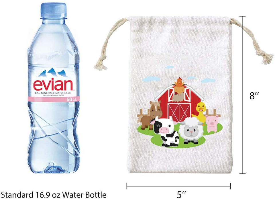 KREATWOW Animal Farm Party Party Bags Barnyard Treat Treat Goody Candy Bags para Fiesta de Cumpleaños Baby Shower Supplies 12 Pack