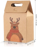 BESTONZON bolsas de regalo de navidad papel kraft fiesta creativa única favorece bolsas bolsas de regalos bolsas de envoltura de regalos para banquete de cumpleaños de navidad 16 piezas