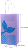 JERUIX 12 paquetes de bolsas de fiesta de sirena, bolsas de regalo de sirena, bolsas de papel de regalo con purpurina para niñas y niños, suministros de fiesta temática de sirena, bolsas de regalo para bebé, bolsas de caramelos