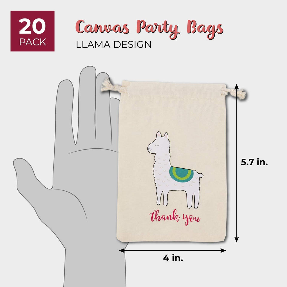 Juvale - Bolsas de tela para regalos de fiesta, 100% algodón, 14 x 10 cm