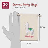 Juvale - Bolsas de tela para regalos de fiesta, 100% algodón, 14 x 10 cm