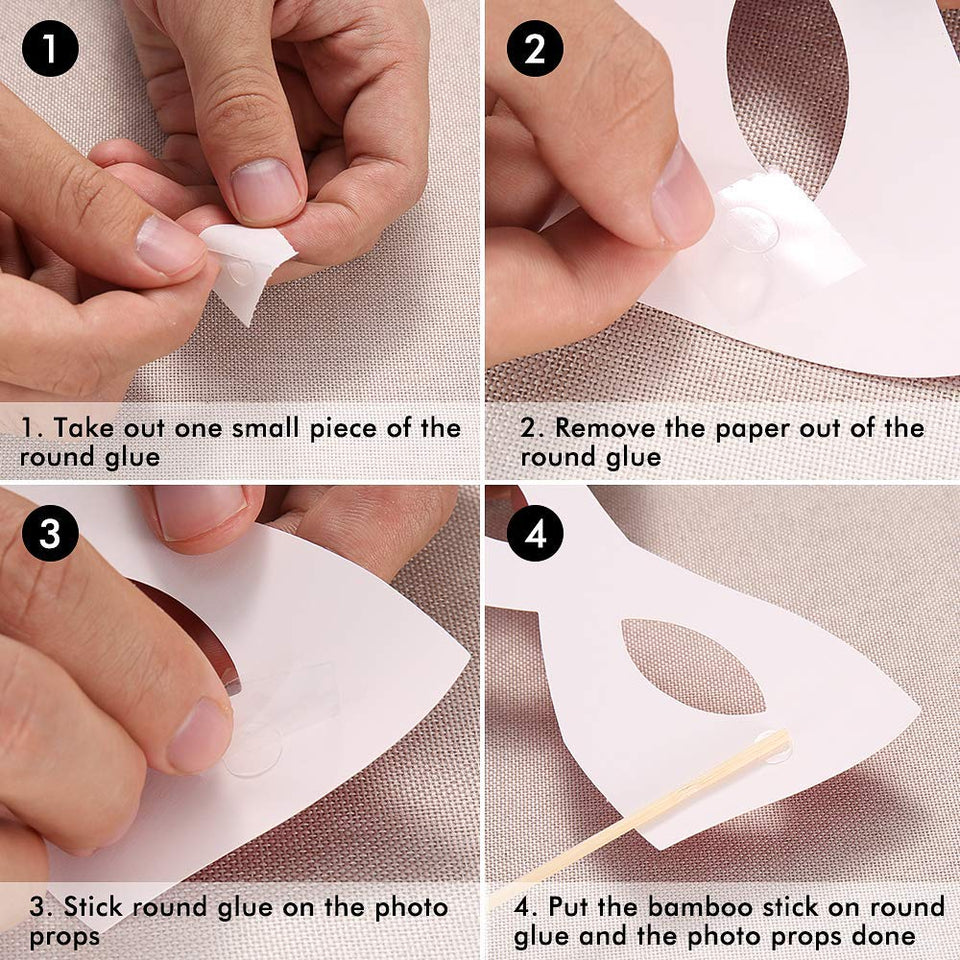 FRESHME DIY Photo Booth Props Kit - 90pcs PhotoBooth Prop Funny Atrezzo Favorecer Incluyendo Cómica Divertida Creativa Bigotes Gafas Pelo Arcos Sombreros Labios para el Partido Boda Cumpleañosde