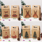 BESTONZON bolsas de regalo de navidad papel kraft fiesta creativa única favorece bolsas bolsas de regalos bolsas de envoltura de regalos para banquete de cumpleaños de navidad 16 piezas