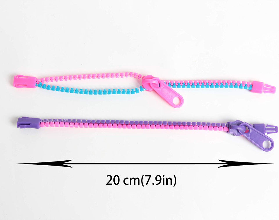 SBYURE - Pulsera de 40 piezas con cierre de cierre, colores neón, sensorial, juego de juguetes para fiestas para estudiantes, niños, cumpleaños, bolsas de dulces, premios pequeños, mixto