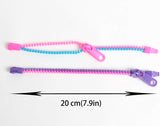 SBYURE - Pulsera de 40 piezas con cierre de cierre, colores neón, sensorial, juego de juguetes para fiestas para estudiantes, niños, cumpleaños, bolsas de dulces, premios pequeños, mixto