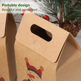 BESTONZON bolsas de regalo de navidad papel kraft fiesta creativa única favorece bolsas bolsas de regalos bolsas de envoltura de regalos para banquete de cumpleaños de navidad 16 piezas