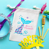 Mermaid Party Favor Bags Cordón Goody Bags for Mermaid Party Supplies 10 Pack