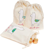 Juvale - Bolsas de tela para regalos de fiesta, 100% algodón, 14 x 10 cm