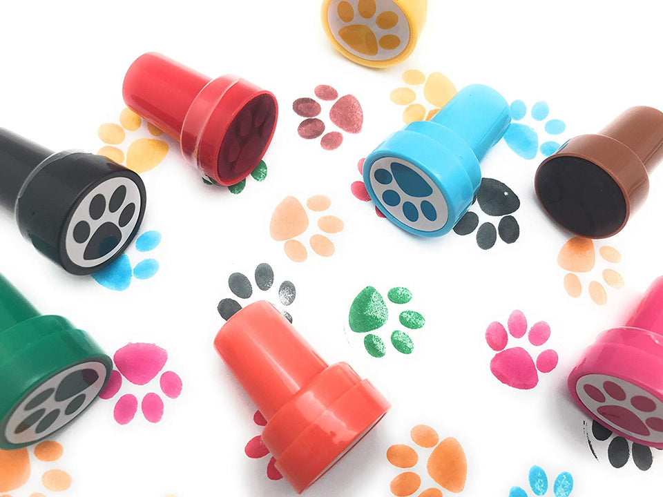 48 piezas de sellos de patas, suministros para regalos de cumpleaños, bolsas de cumpleaños, accesorios para el aula de profesores, actividades de recompensa