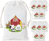 KREATWOW Animal Farm Party Party Bags Barnyard Treat Treat Goody Candy Bags para Fiesta de Cumpleaños Baby Shower Supplies 12 Pack