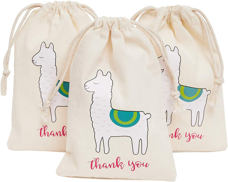 Juvale - Bolsas de tela para regalos de fiesta, 100% algodón, 14 x 10 cm