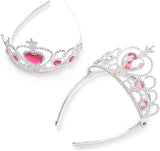 Princess Pretend Play Set - Easter Tiara Dress Up Play Set - Crowns, Wands, and Jewels - Princess Girls Party Favors - Princess Costume Party Play Set, (12 Princess Crown Tiaras, 12 Wands, 24 Rings)