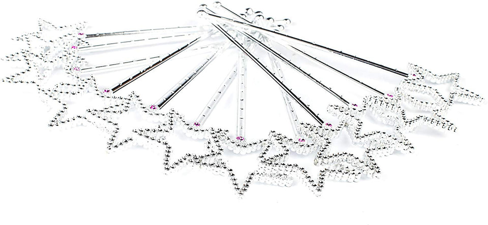 Princess Pretend Play Set - Easter Tiara Dress Up Play Set - Crowns, Wands, and Jewels - Princess Girls Party Favors - Princess Costume Party Play Set, (12 Princess Crown Tiaras, 12 Wands, 24 Rings)