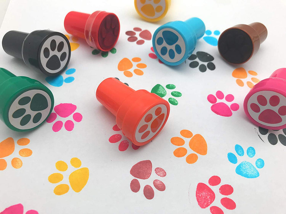 48 piezas de sellos de patas, suministros para regalos de cumpleaños, bolsas de cumpleaños, accesorios para el aula de profesores, actividades de recompensa
