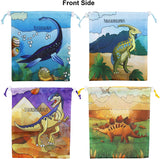 BeeGreen Dinosaur Party Supplies Favors Bolsas para niños niños y niñas Cumpleaños 12 Pack Dino Cordón Goody Bolsa de Regalo