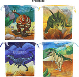 BeeGreen Dinosaur Party Supplies Favors Bolsas para niños niños y niñas Cumpleaños 12 Pack Dino Cordón Goody Bolsa de Regalo