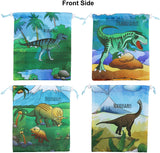 BeeGreen Dinosaur Party Supplies Favors Bolsas para niños niños y niñas Cumpleaños 12 Pack Dino Cordón Goody Bolsa de Regalo