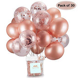 Globos de confeti de oro rosa Globo de fiesta 30.5 CM (30 piezas)